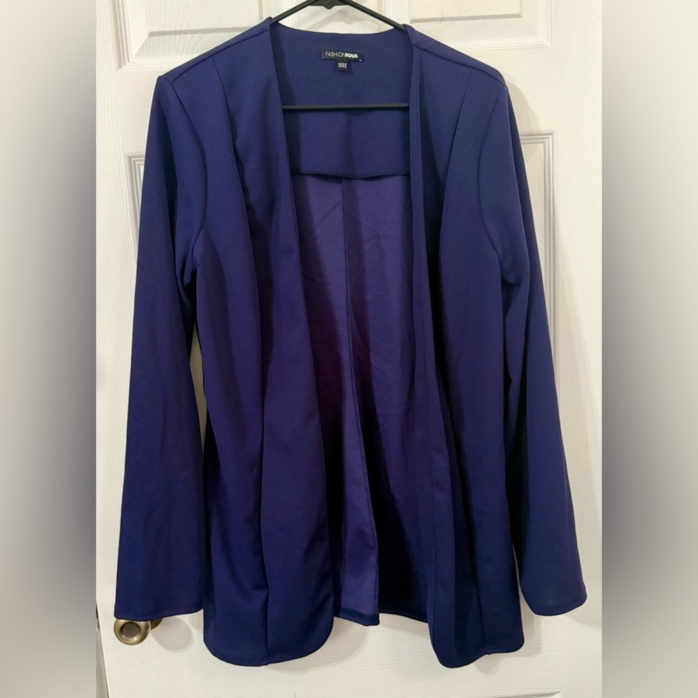 Fashion Nova Blue Blazer Suit Jacket